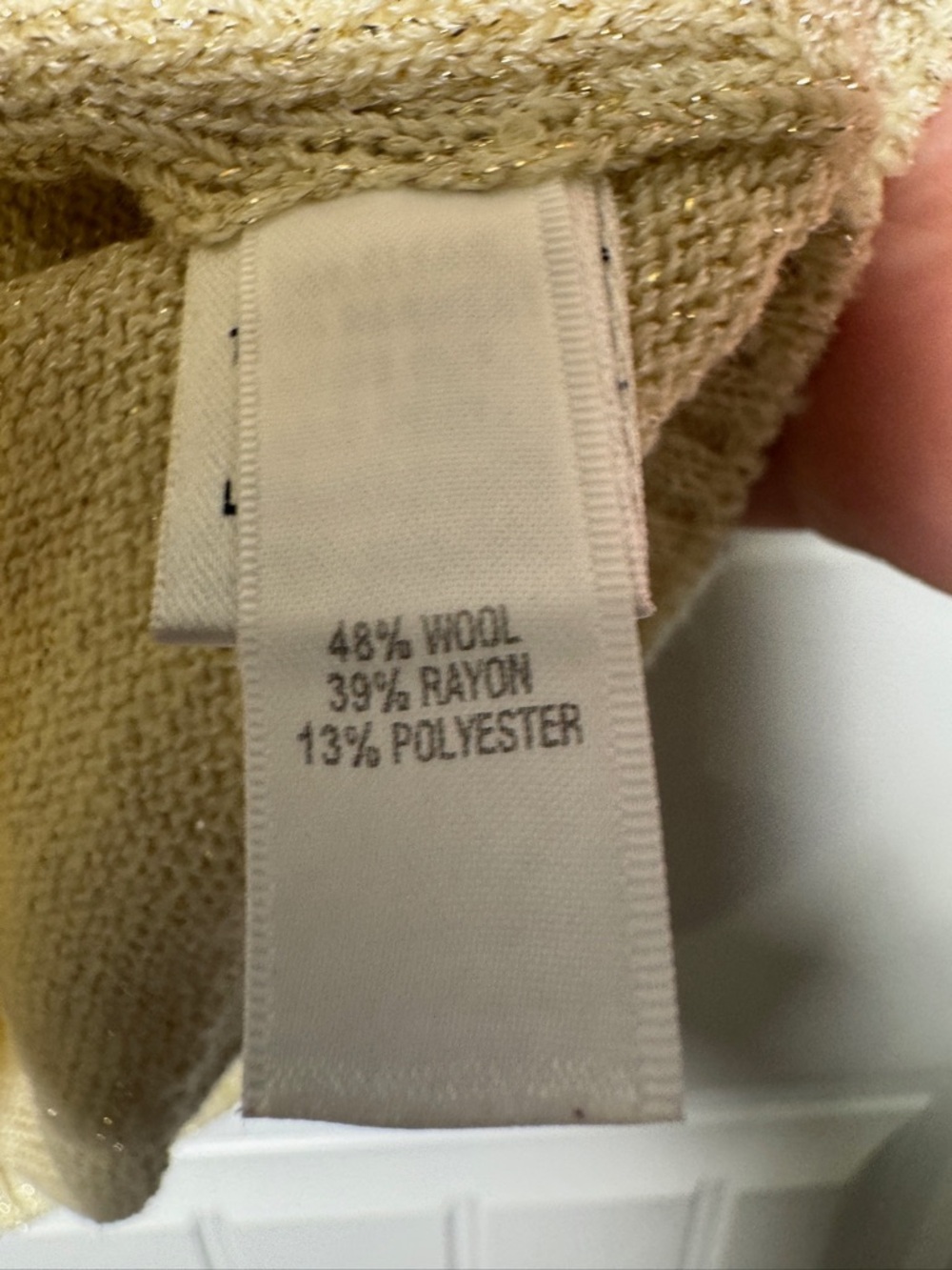 St. John Cream Knit Sleeveless Top - Picture 3 of 5